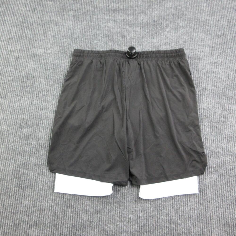 SAVD Shorts Mens L Black Athletic Microfiber Drawstring Pockets Lined 32x7* NWT - Picture 8 of 16